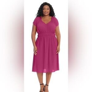 Laura - BNWT London Times Fuscia Party Dress Size 16W